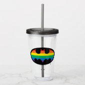 Batman Rainbow Logo Acryl Drinkbeker (Voorkant)