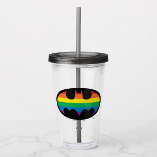 Batman Rainbow Logo Acryl Drinkbeker