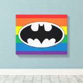 Batman Rainbow Logo Canvas Afdruk (Insitu (Houten vloer))
