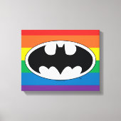 Batman Rainbow Logo Canvas Afdruk (Voorkant)