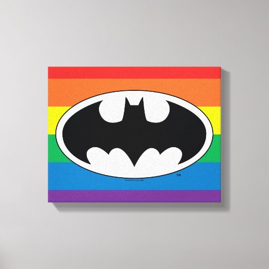 Batman Rainbow Logo Canvas Afdruk (Voorkant)