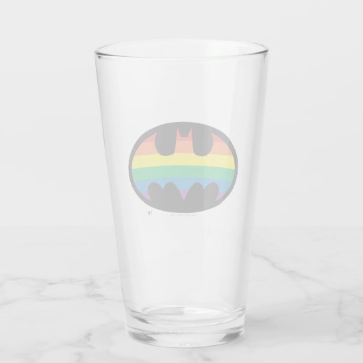 Batman Rainbow Logo Glas (Achterkant)