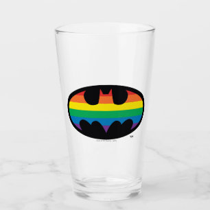 Batman Rainbow Logo Glas