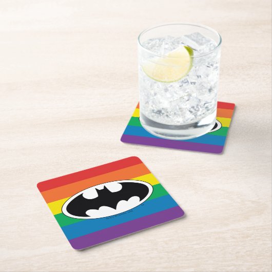 Batman Rainbow Logo Kartonnen Onderzetters (Insitu)