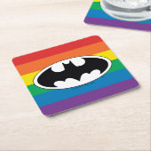Batman Rainbow Logo Kartonnen Onderzetters (Schuin)