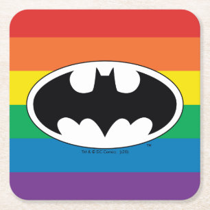 Batman Rainbow Logo Kartonnen Onderzetters