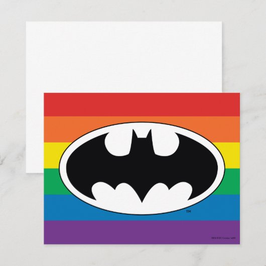 Batman Rainbow Logo Notitiekaartje (Voorkant / Achterkant)