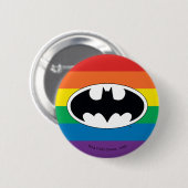 Batman Rainbow Logo Ronde Button 5,7 Cm (Voorkant /achterkant)