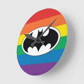 Batman Rainbow Logo Ronde Klok (Hoek)