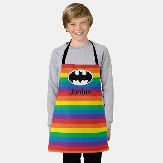 Batman Rainbow Logo Schort (Gedragen)