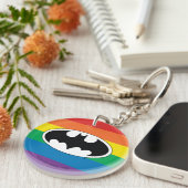 Batman Rainbow Logo Sleutelhanger (Voorkant Rechts)