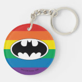 Batman Rainbow Logo Sleutelhanger (Achterkant)