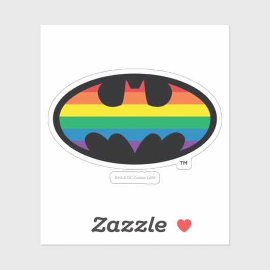 Batman Rainbow Logo Sticker (Vel)