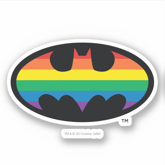 Batman Rainbow Logo Sticker (Voorkant)