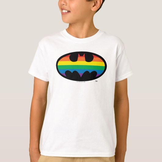 Batman Rainbow Logo T-shirt (Voorkant)