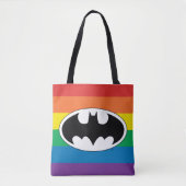 Batman Rainbow Logo Tote Bag (Voorkant)