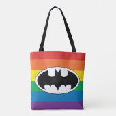 Batman Rainbow Logo Tote Bag (Achterkant)