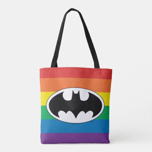 Batman Rainbow Logo Tote Bag (Achterkant)