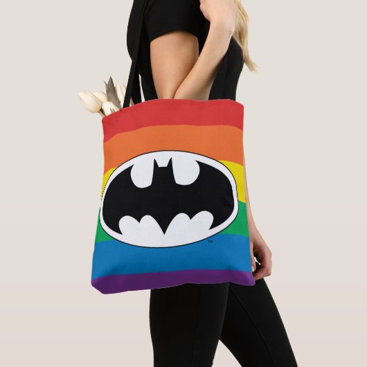 Batman Rainbow Logo Tote Bag (Dichtbij)