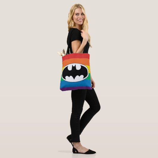 Batman Rainbow Logo Tote Bag (Op model)