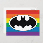Batman Rainbow Logo Uitnodiging Briefkaart (Voorkant / Achterkant)
