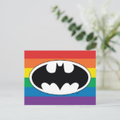 Batman Rainbow Logo Uitnodiging Briefkaart (Staand voorkant)