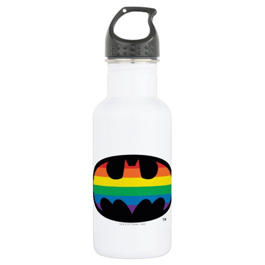 Batman Rainbow Logo Waterfles (Voorkant)