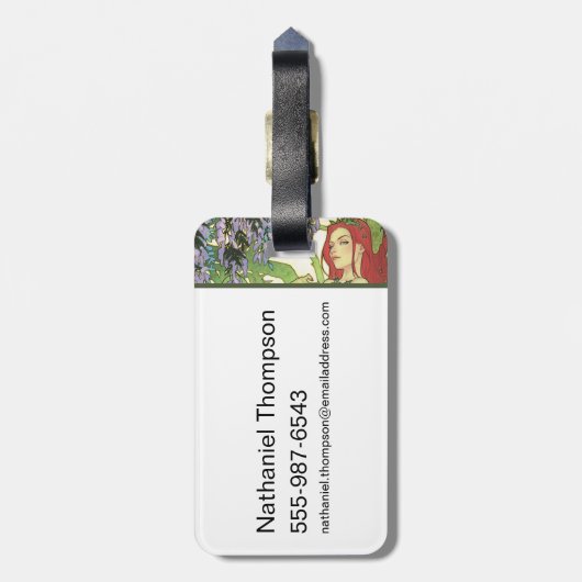 Batman Rebirth Poison Ivy Cover Illustration Bagagelabel (Achterkant verticaal)