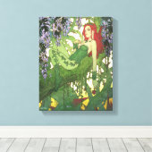 Batman Rebirth Poison Ivy Cover Illustration Canvas Afdruk (Insitu (Houten vloer))