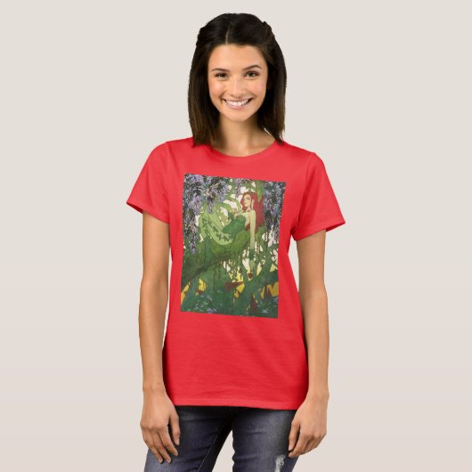 Batman Rebirth Poison Ivy Cover Illustration T-shirt (Voorkant volledig)