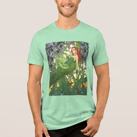 Batman Rebirth Poison Ivy Cover Illustration Tri-Blend Shirt (Voorkant)