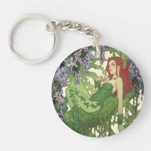 Batman Rebirth Poison Ivy Omslag Illustratie Sleutelhanger