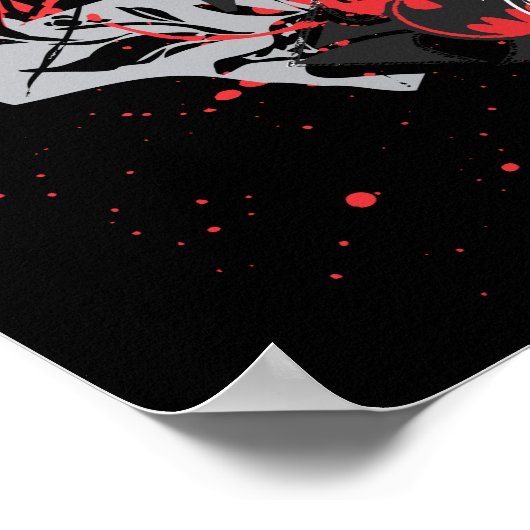 Batman Red en Black Collage Poster (Hoek)