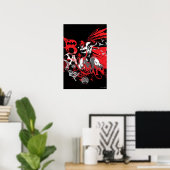 Batman Red en Black Collage Poster (Thuiskantoor)