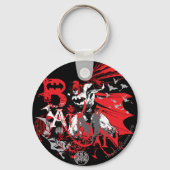 Batman Red en Black Collage Sleutelhanger (Voorkant)