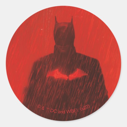 Batman Red Rain Theatrisch Poster Grafisch Ronde Sticker (Voorkant)