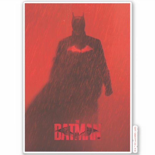 Batman Red Rain Theatrisch Poster Grafisch Sticker (Voorkant)