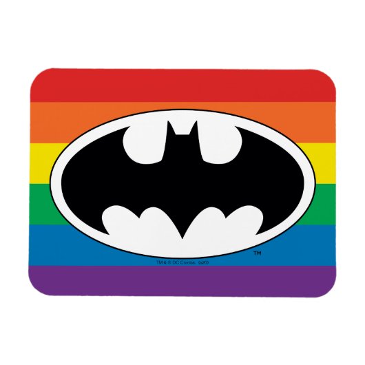 Batman Regenboog Logo Magneet (Horizontaal)