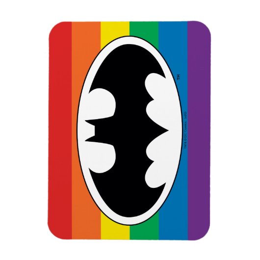 Batman Regenboog Logo Magneet (Verticaal)