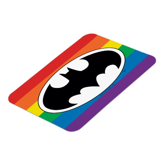 Batman Regenboog Logo Magneet (Linkerzijde)