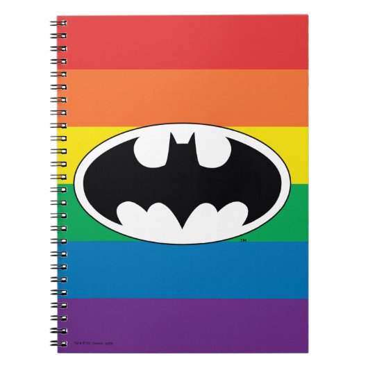 Batman Regenboog Logo Notitieboek (Voorkant)