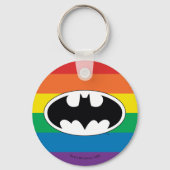 Batman Regenboog Logo Sleutelhanger (Voorkant)