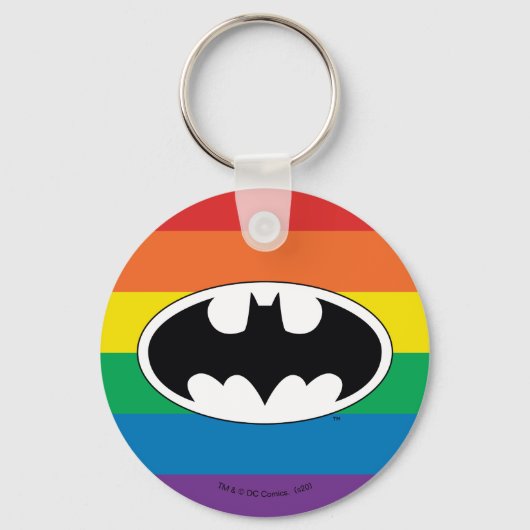 Batman Regenboog Logo Sleutelhanger (Voorkant)