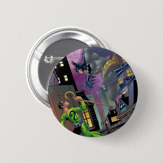 Batman - Riddler Ronde Button 5,7 Cm (Voorkant /achterkant)