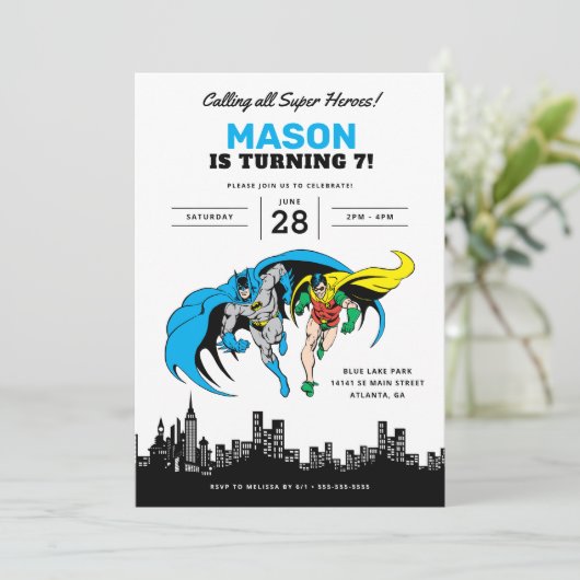 Batman & Robin - Gotham City Birthday Kaart (Staand voorkant)