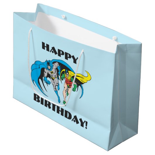 Batman & Robin Large Cadeautasje (Voorkant Gekanteld)