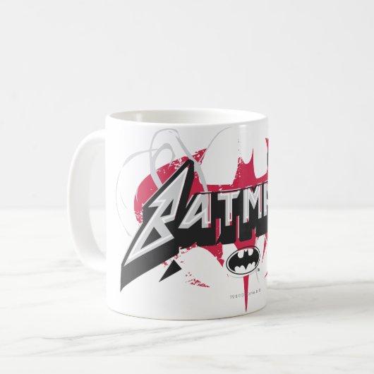Batman | Rode en zwarte Logo Koffiemok (Voorkant links)