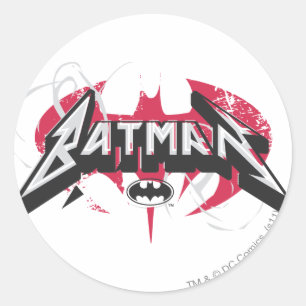 Batman Rode en zwarte Logo Ronde Sticker