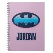 Batman | Roze & Blauwe Symbool Notitieboek (Voorkant)