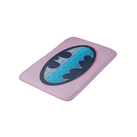 Batman | Roze en blauw symbool Badmat (Gekanteld)